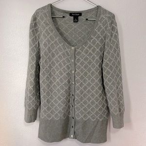 WHBM grey/silver cardigan - size L